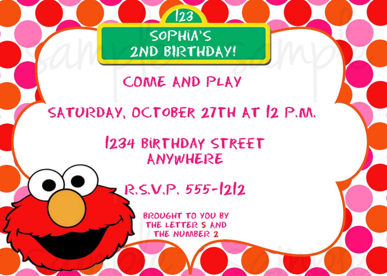 Elmo Birthday Invitations â Gangcraft Net
